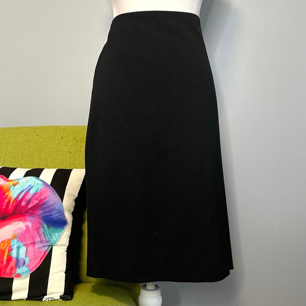 Emporio Armani Black Straight Pencil Skirt Work Cocktail